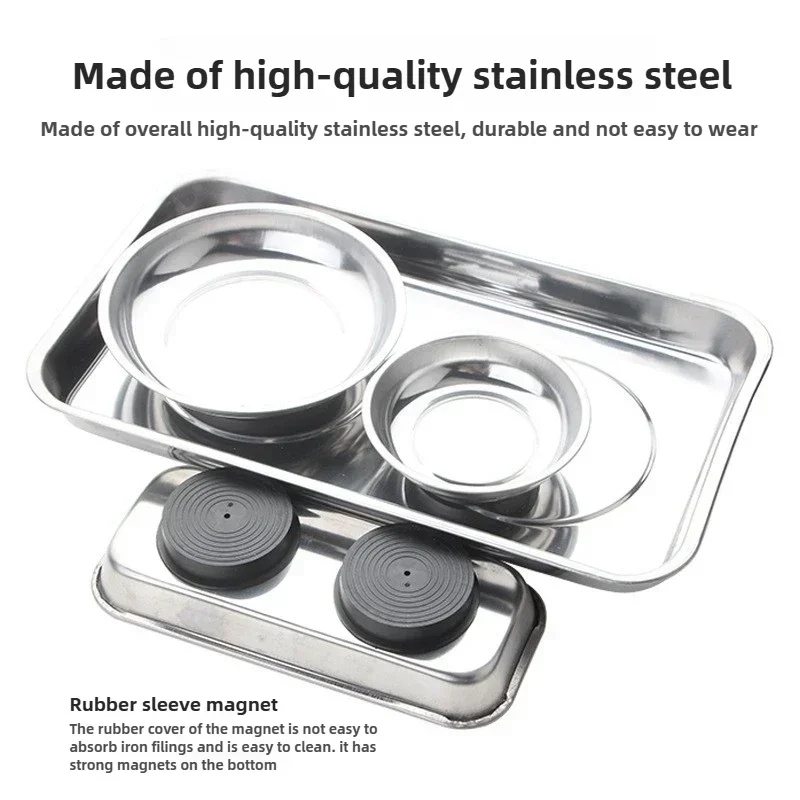 وعاء مغناطيسي دائري/مربع، متين - مراجعة Magnetic Parts Tray وسعره
